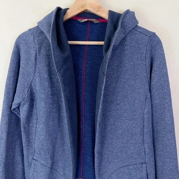 The North Face Heathered Blue Hooded Soft Open Cardigan - Picture 5 of 16